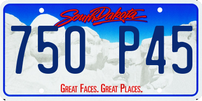 SD license plate 75OP45