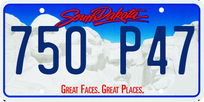 SD license plate 75OP47
