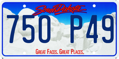 SD license plate 75OP49