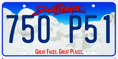 SD license plate 75OP51