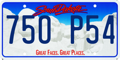 SD license plate 75OP54