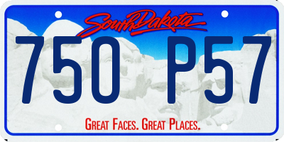 SD license plate 75OP57