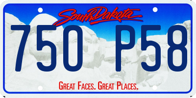 SD license plate 75OP58