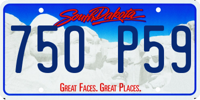 SD license plate 75OP59