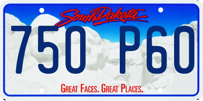 SD license plate 75OP60