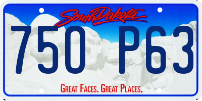 SD license plate 75OP63