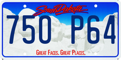 SD license plate 75OP64