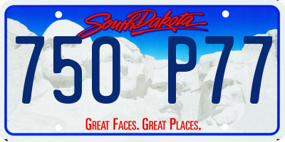 SD license plate 75OP77
