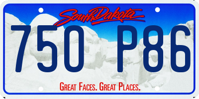 SD license plate 75OP86