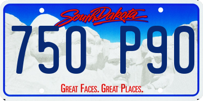 SD license plate 75OP90