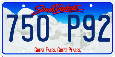 SD license plate 75OP92