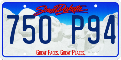 SD license plate 75OP94