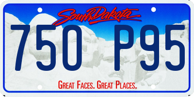 SD license plate 75OP95
