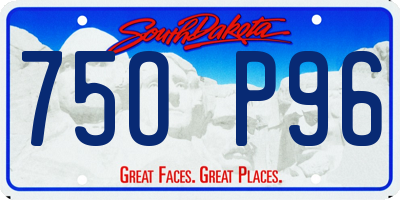 SD license plate 75OP96