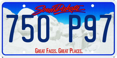 SD license plate 75OP97