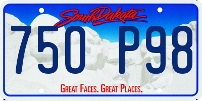 SD license plate 75OP98