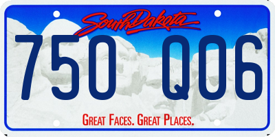 SD license plate 75OQ06