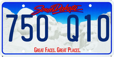 SD license plate 75OQ10