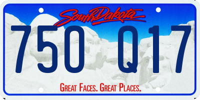 SD license plate 75OQ17