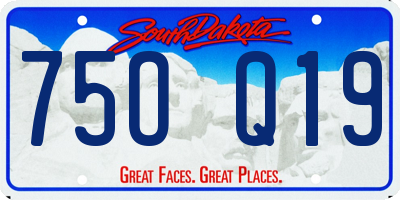 SD license plate 75OQ19