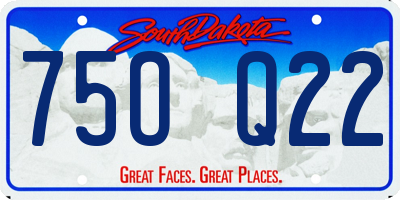 SD license plate 75OQ22