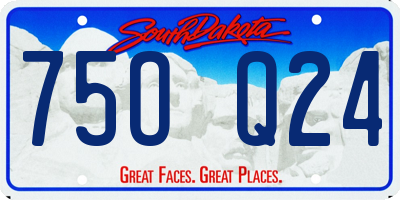 SD license plate 75OQ24