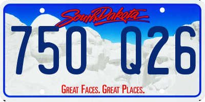 SD license plate 75OQ26