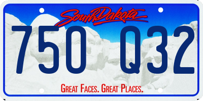 SD license plate 75OQ32