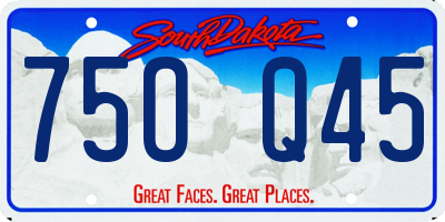 SD license plate 75OQ45