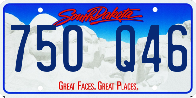 SD license plate 75OQ46