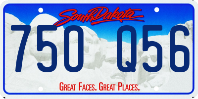 SD license plate 75OQ56