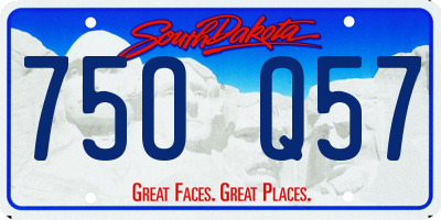 SD license plate 75OQ57