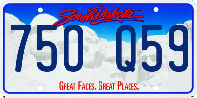 SD license plate 75OQ59