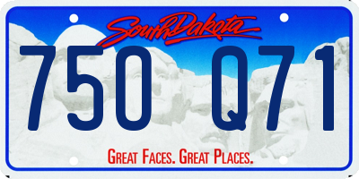 SD license plate 75OQ71