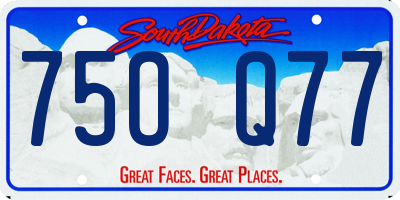 SD license plate 75OQ77