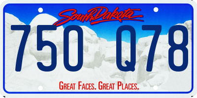 SD license plate 75OQ78
