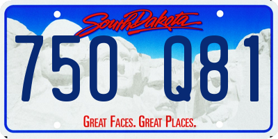 SD license plate 75OQ81