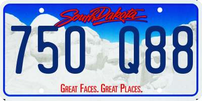 SD license plate 75OQ88