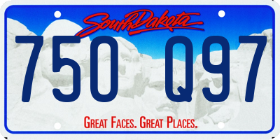 SD license plate 75OQ97