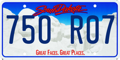 SD license plate 75OR07