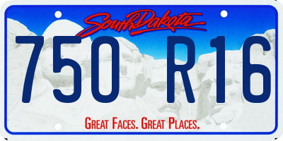 SD license plate 75OR16
