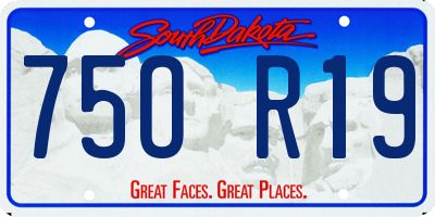 SD license plate 75OR19