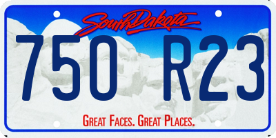 SD license plate 75OR23