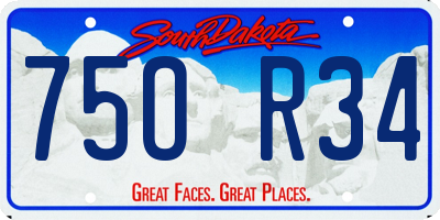 SD license plate 75OR34