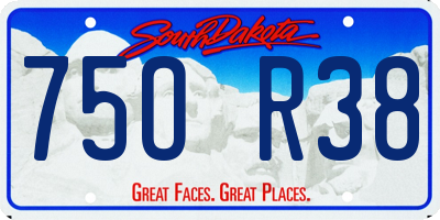 SD license plate 75OR38