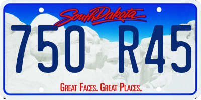 SD license plate 75OR45