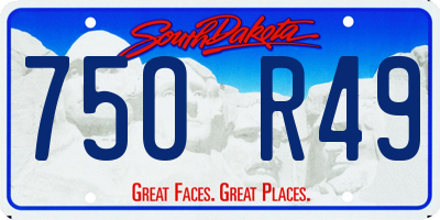 SD license plate 75OR49