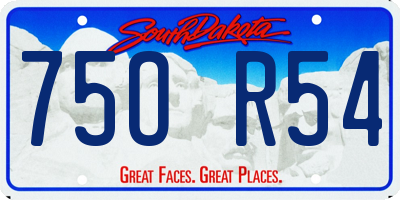 SD license plate 75OR54