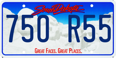 SD license plate 75OR55