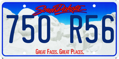 SD license plate 75OR56